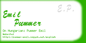 emil pummer business card